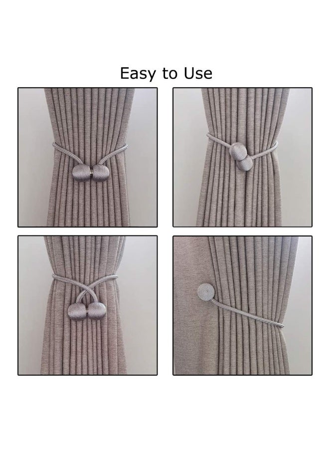 4 حزم قوية المغناطيسية ستارة Tiebacks ديكور الستار ربطة الستار ربطة Tiebacks حبل للمكتب المنزلي فندق - Image 2