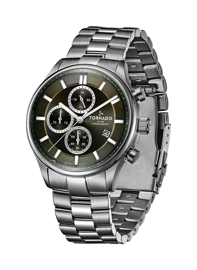 TORNADO Men's Chronograph Military Green Dial Watch - T6106B-XBXH