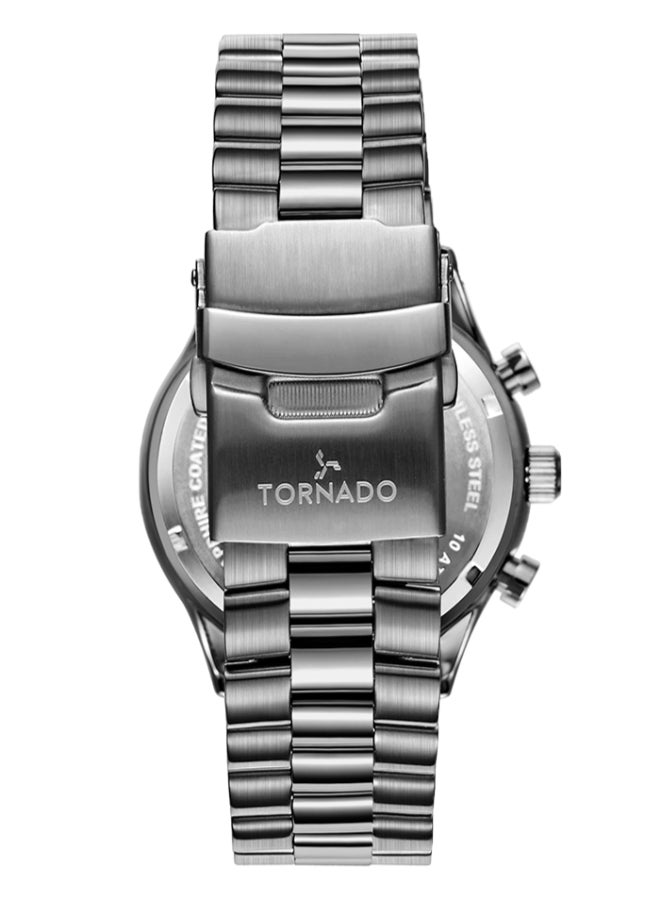 TORNADO Men's Stainless Steel Chronograph Watch T6106B-XBXH - 42x48 mm - Image 3