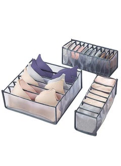 Y&D 3-Piece Drawer Style Thickened Underwear Storage Bag Dormitory Home Storage Box Mesh Socks Transparent Storage  - Image 1