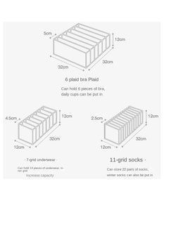 Y&D 3-Piece Drawer Style Thickened Underwear Storage Bag Dormitory Home Storage Box Mesh Socks Transparent Storage  - Image 2