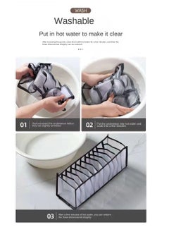 Y&D 3-Piece Drawer Style Thickened Underwear Storage Bag Dormitory Home Storage Box Mesh Socks Transparent Storage  - Image 4
