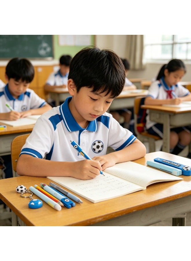 Football-themed stationery set (6-piece set) – School supplies for students, children’s writing and note-taking gift set, back-to-school gift - Image 3