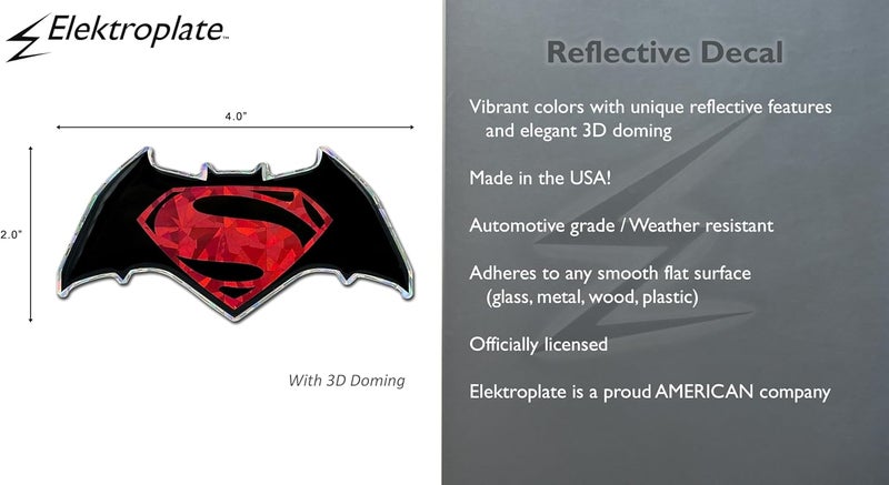 Elektroplate Batman v Superman Automotive Decal - Image 3