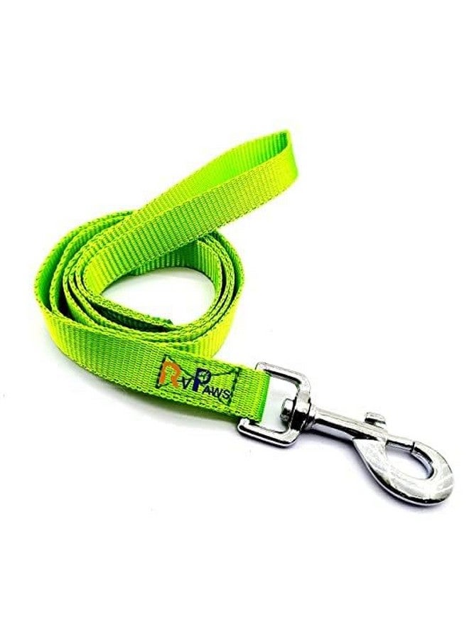 طقم مقود وطوق من النايلون 22 مم، شريط ناعم قابل للتعديل للكلاب مقاس 0.75 بوصة، طقم طوق ومقود مثالي للكلاب الصغيرة والمتوسطة والجراء (أخضر فاتح) - Image 4