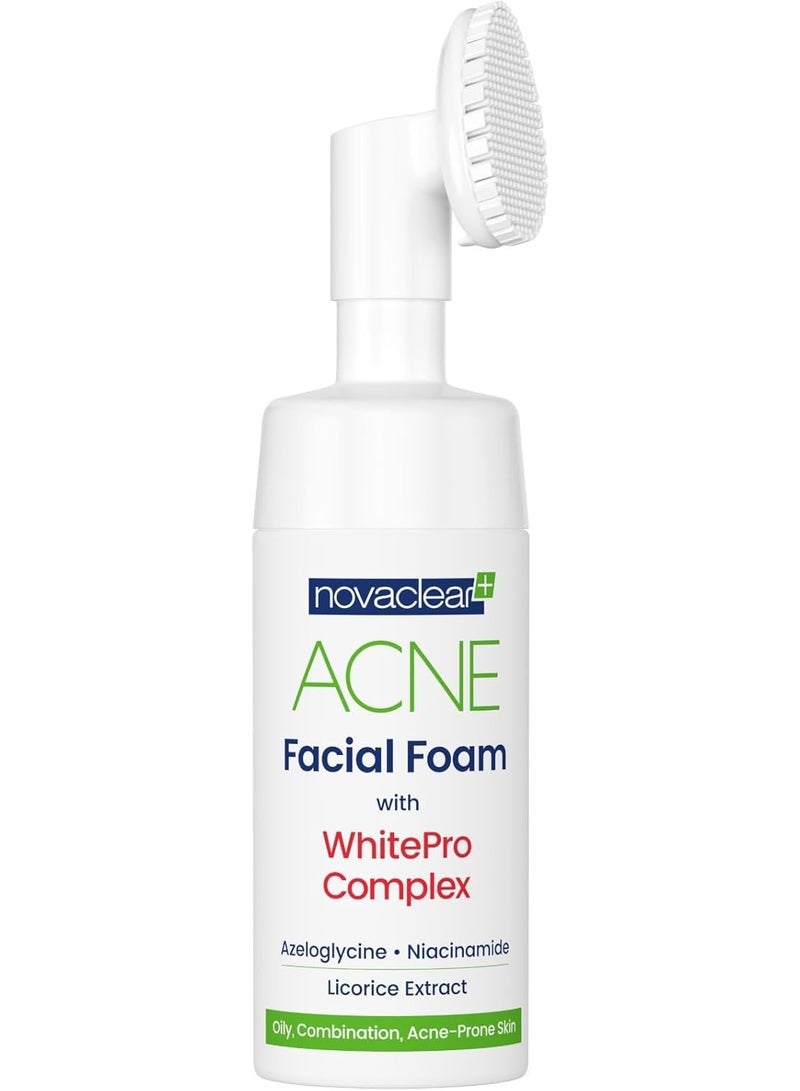 Novaclear Acne Facial Foam White Pro Complex – Face Wash with Niacinamide & Licorice Extract for Oily, Acne-Prone Skin – 100 ML
