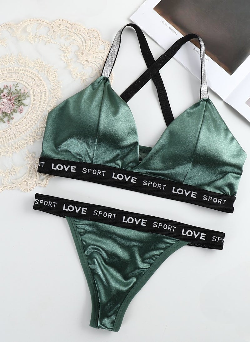 Emerald Green Bikini Set - Two Pieces (Panty + Bra)