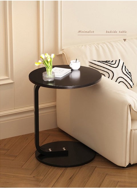 Nordic Style Round Coffee Table – Sturdy Sofa Side Table/End Table for Living Room, 40x40x60cm