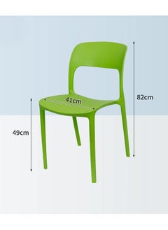 LANNY Jeffcoco Furniture Modern Mid Century Premium Plastic Chair,Curved Back Dining Chairs For Kitchen Garden Lounge Meeting Room,1 piece Green  - Image 2