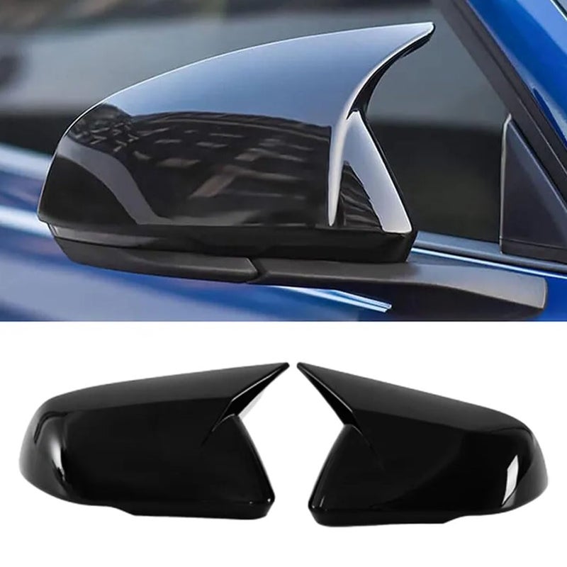 XITER Rear View Side Mirror Cover Side Mirror Cap For Ford Mustang 20152025 GTGT PremiumEcoboostEcoboost PremiumV6Not Fit Mustang MacheWith Turn signal LightGlossy Black