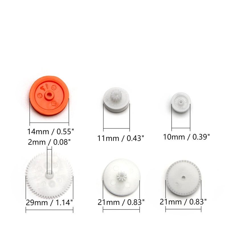 Fielect 64 Type Plastic Gears Kit Plastic Gears Plastic Crown Gear Single Double Reduction Gear Worm Gear for DC Motor DIY Model Toys 1Pcs - Image 4