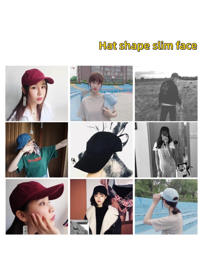 NOVOLAN Baseball Cap Duckbill Cap Sun Hat Peaked Cap Sun Visor Solid Color Cotton Men & Women Cap Shade Baseball Outdoor, Adjustable Copper Buckle Head Size Flattering 54-62cm 18 Color (navy) - Image 3