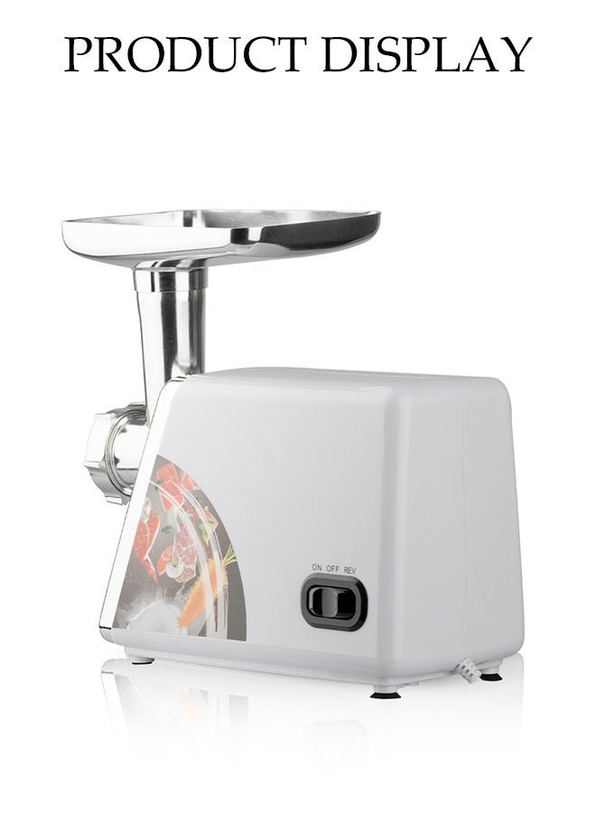 DUNISO مطحنة لحم كهربائية، 3 في 1 مفرمة لحم احترافية مع 3 لوحات طحن من الفولاذ المقاوم للصدأ، مفرمة سجق متعددة الوظائف، للاستخدام المنزلي، سهلة التنظيف، لطحن سريع، طحن اللحم، السمك، الخضار، صانع السجق - Image 5