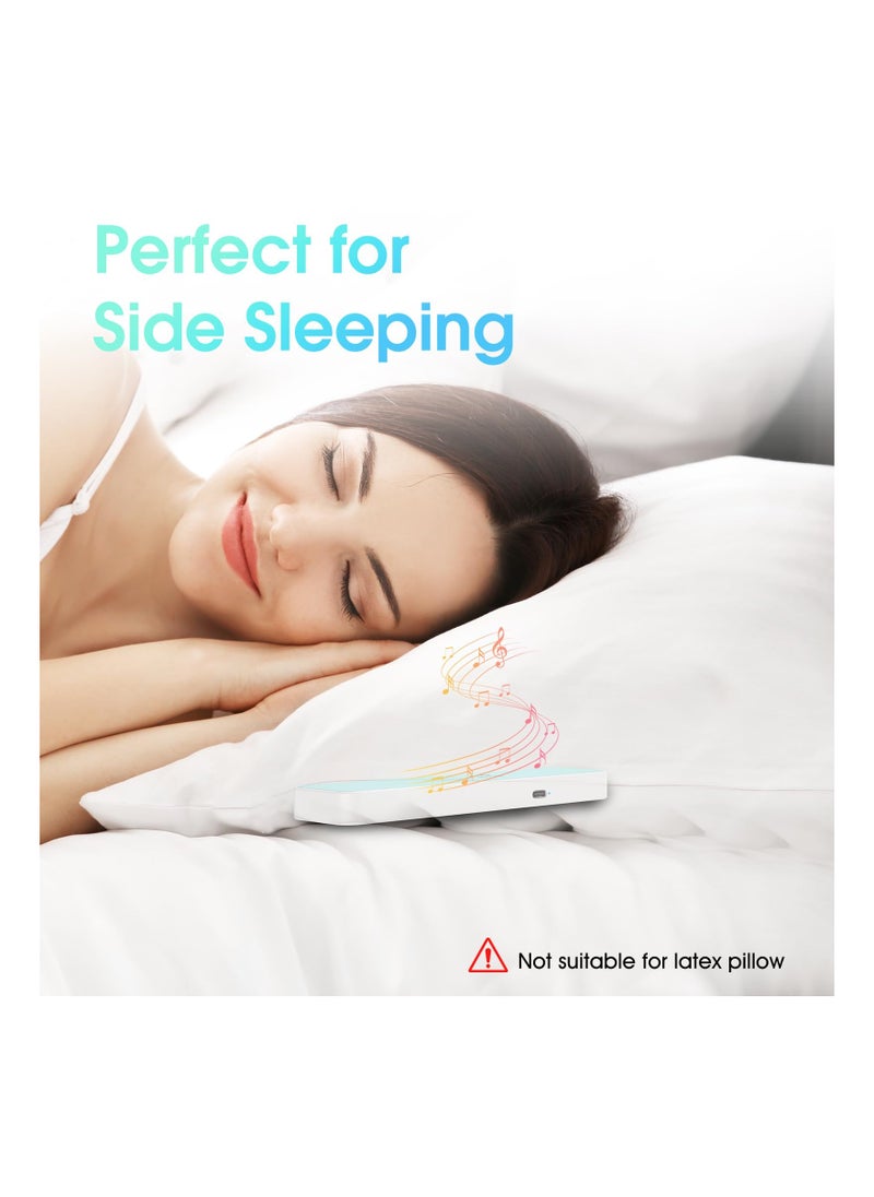 Pillow Speaker Bone Conduction Stereo, Mini Portable Bluetooth Pillow Speakers for Sleeping, Under Pillow Speaker Insomnia Mini White Noise Machine with Timing Function