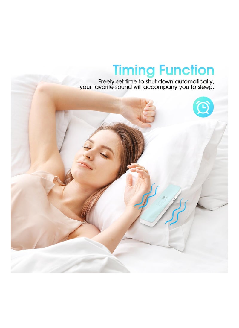 Pillow Speaker Bone Conduction Stereo, Mini Portable Bluetooth Pillow Speakers for Sleeping, Under Pillow Speaker Insomnia Mini White Noise Machine with Timing Function