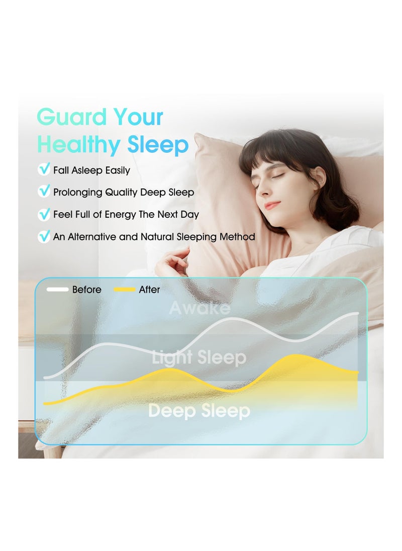 Pillow Speaker Bone Conduction Stereo, Mini Portable Bluetooth Pillow Speakers for Sleeping, Under Pillow Speaker Insomnia Mini White Noise Machine with Timing Function