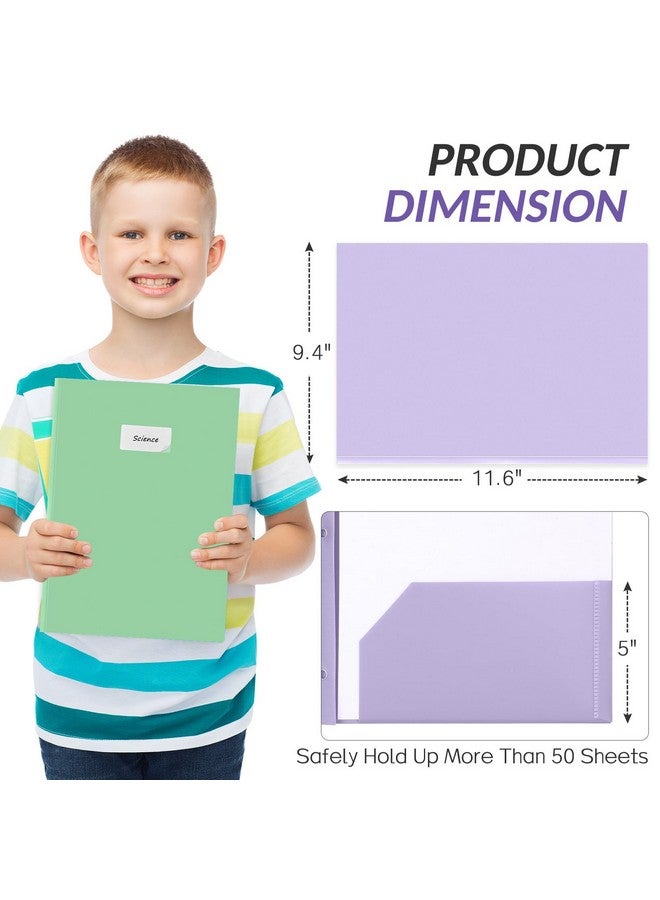 Sooez 6 Pack 2-Pocket Folder With Prongs, Plastic Folders With Pockets And Prongs, Heavy Duty Pocket Folders With Prongs, Colored Prong Folders For Schoolwork & Office, Letter Size A4,Vintage - Image 5