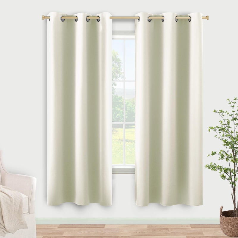 KOUFALL 72 Inch Length Curtain Panels50 Blackout Room Darkening Boho Modern Farmhouse Curtains for Living Room Bedroom 72 Inches LongCream Beige