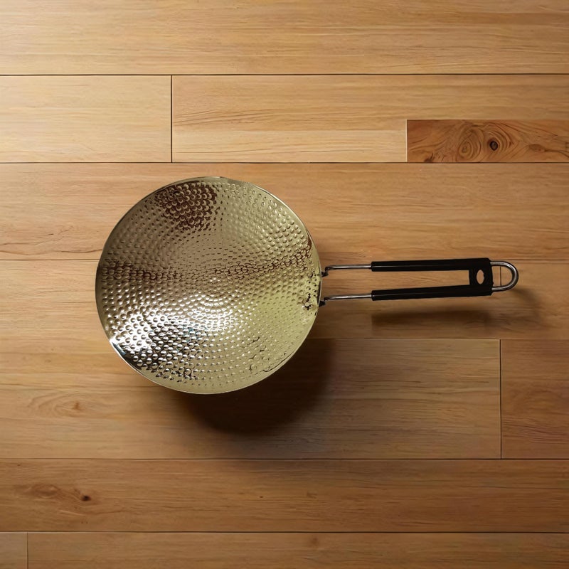 Brass Roti Tawa 10" Tawa for Roti with Handles Teflon Free Handcrafted Tava Roti Brass Cookware Pital Brass Utensils for Your Kitchen - Image 1