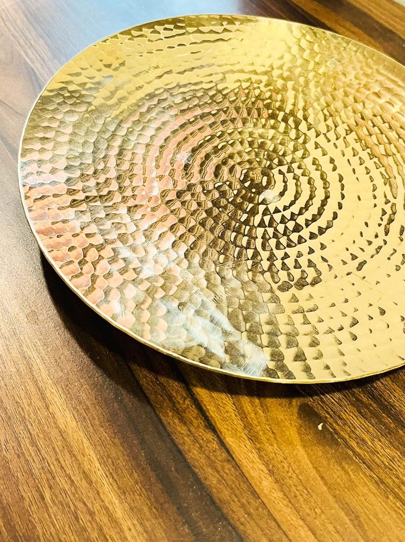 Brass Roti Tawa 10" Tawa for Roti with Handles Teflon Free Handcrafted Tava Roti Brass Cookware Pital Brass Utensils for Your Kitchen - Image 4