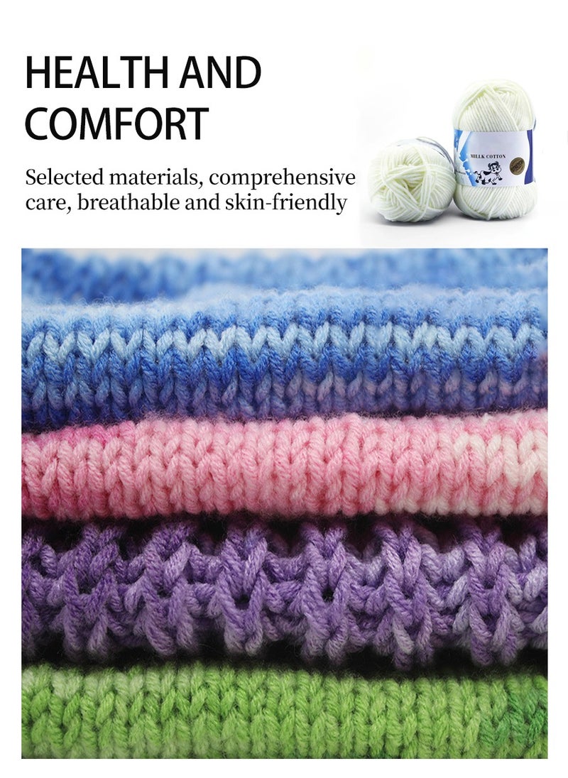MileMelo 2-Piece Hand Knitting Wool White  - Image 5