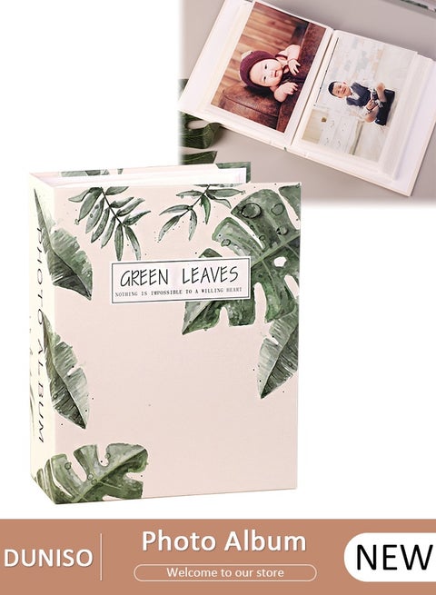 100 Pockets Foil Stamping Photo Album for 6 Inches Photos Portable Photo Album for Family Wedding Boys Girls