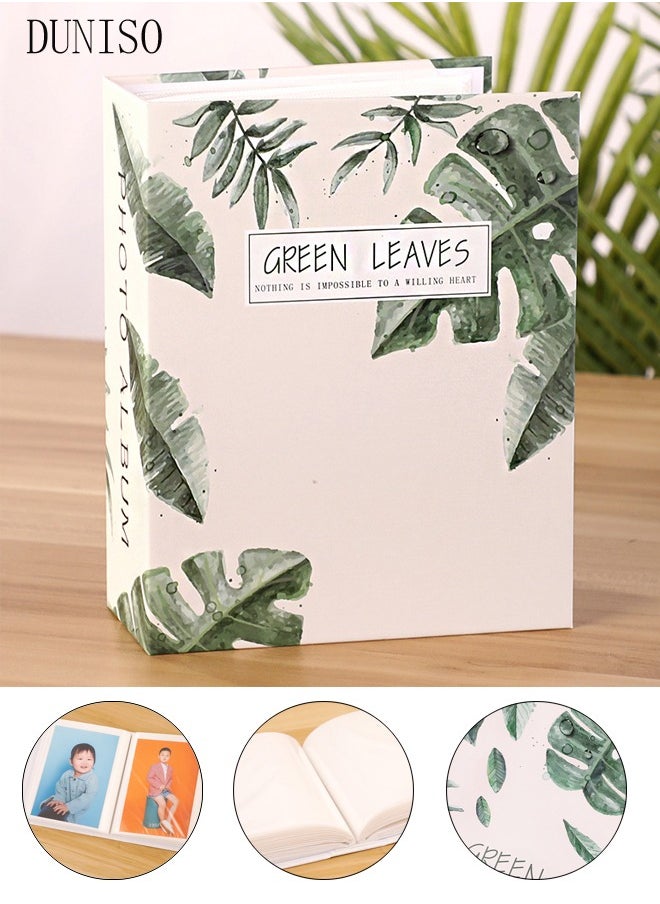 DUNISO 100 Pockets Foil Stamping Photo Album for 6 Inches Photos Portable Photo Album for Family Wedding Boys Girls  - Image 1