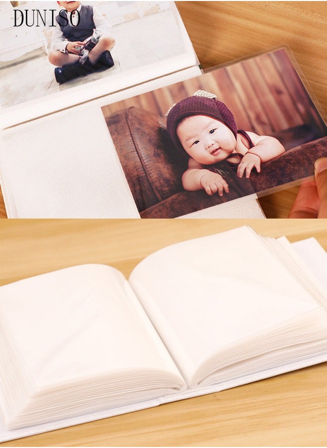 DUNISO 100 Pockets Foil Stamping Photo Album for 6 Inches Photos Portable Photo Album for Family Wedding Boys Girls  - Image 2