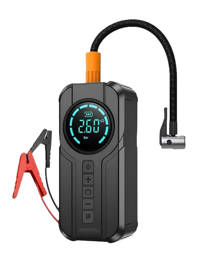 AGD Car Jump Starter , Power Bank 2500 mAh with 150 PSI Tire Inflator, LED Light, Ideal for Travel and Emergencies - Image 4