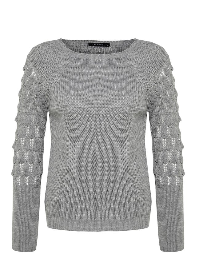 Gray Textured Crew Neck Knitwear Sweater TWOAW20KZ0130 - pzsku/ZB3DFCC7050ACD23B33C0Z/45/_/1730941030/3e0b8511-fd72-44dd-8892-ffa8979bfaf9