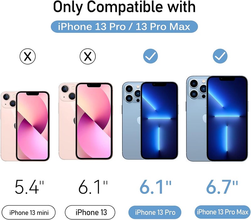 ivoler [4 Pack] Camera Lens Protector Designed for iPhone 13 Pro Max 6.7”/13 Pro 6.1” Screen Protector Tempered Glass[Case Friendly][New version],Scratch-Resistant,Easy Installation,Clear+Black Circle - Image 2