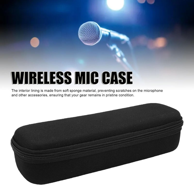 Zopsc Shockproof Water proof Wireless Microphone Case Hard Shell Travel Storage Bag with Dual Zipper for 1 Mic Receivers Cables Accessories - Image 2