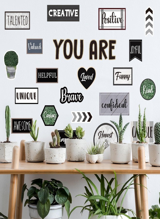 FYSUIMU 26Pcs Modern Farmhouse Inspirational Bulletin Board Motivational Sayings Paper Cutouts with 100Pcs Glue Points for Back to School Party Classroom Craft Wall Decor - Image 4