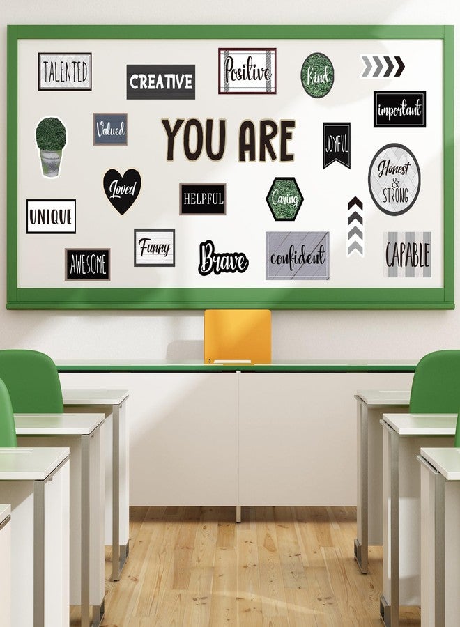 FYSUIMU 26Pcs Modern Farmhouse Inspirational Bulletin Board Motivational Sayings Paper Cutouts with 100Pcs Glue Points for Back to School Party Classroom Craft Wall Decor - Image 5