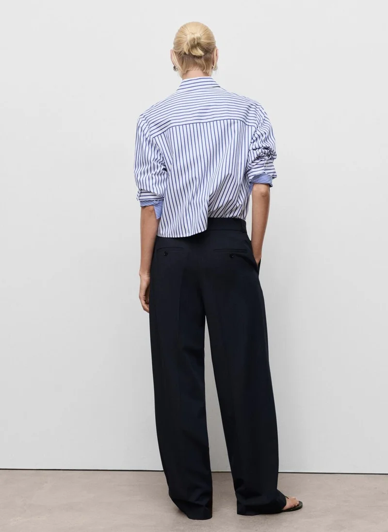 مانجو Low-rise wide-leg trousers