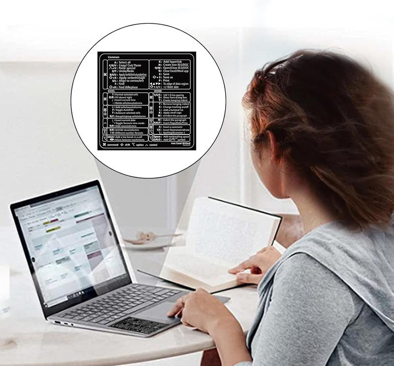 windforgecraft Keyboard Shortcuts,Quick Reference Guide for Word/Excel - No-Dirt Adhesive, Compatible with 13-16 Inch Air/Pro Borato - Image 3