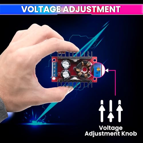 amiciSmart 150W DC to DC Converter - 10A Adjustable Step-Up Boost Converter, 10~32V Input to 12~35V Output, High-Efficiency Power Supply - Image 4