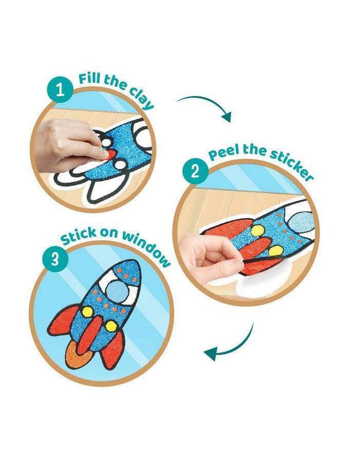 إيماجيميك ملصقات الطين: صاروخ | اصنع ملصقًا فريدًا بنفسك باستخدام الطين الذي يجف في الهواء | بدون فوضى، مناسب للسفر | بدون فوضى، مناسب للسفر | هدايا قابلة للإرجاع للأطفال من سن 3 و4 و5 و6 و7 سنوات - Image 3