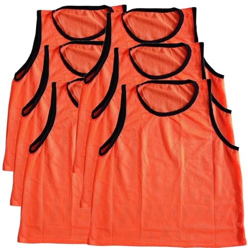 SS سترات تدريب كرة القدم للتمارين للبالغين مجموعة من 12 (برتقالي) - Image 3