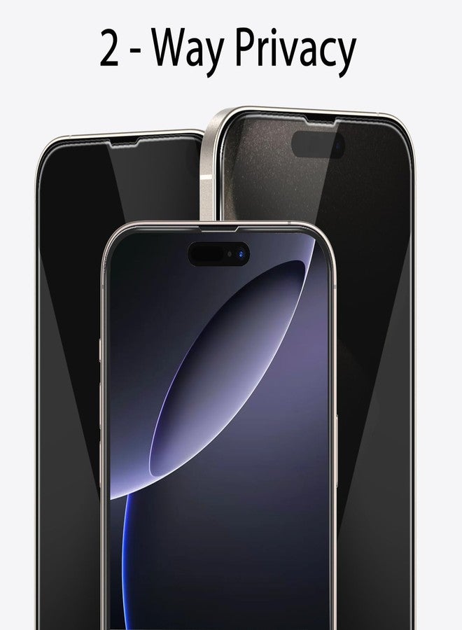 Cutebe 3 Pack Privacy Screen Protector for iPhone 16 Pro Max+3 Pack Camera Lens Protector with Tempered Glass,Touch Sensitive and Case Friendly - Image 3