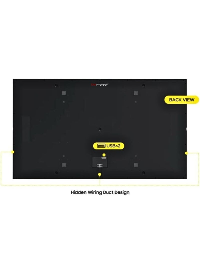 DMInteract 55 Inch Ultra Thin Pro 4K Resolution With 2GB/16GB, Android 9.0 OS Horizontal And Vertical Wall Mounted Signage Display - Black - Image 5