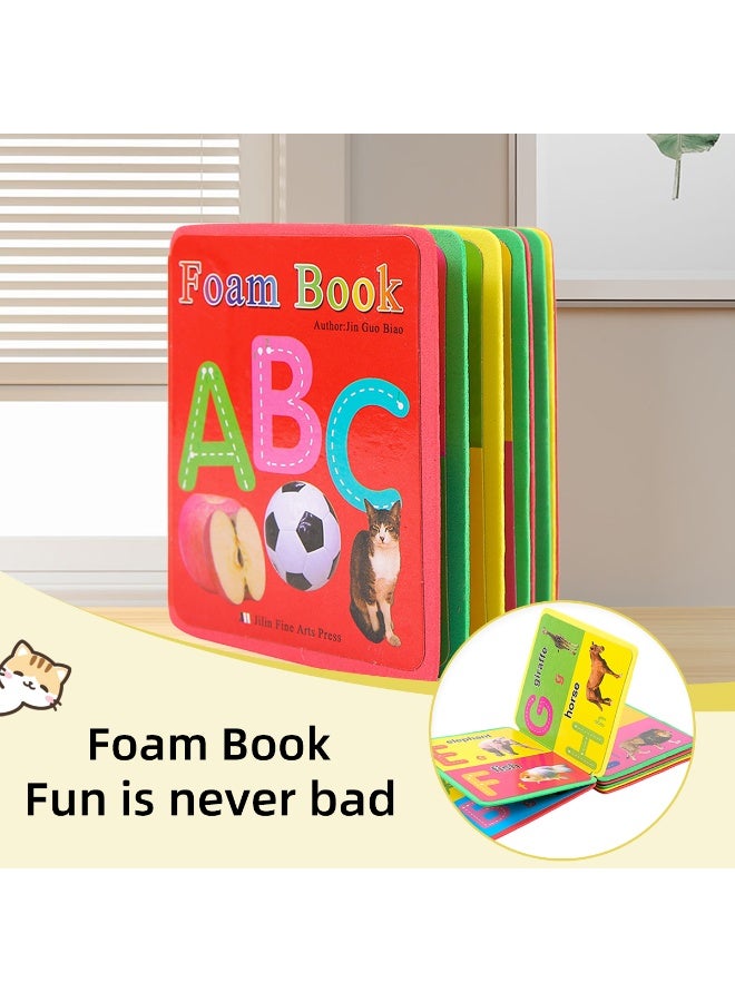 3-piece set of children's early education cognitive enlightenment book word card book letters and numbers learning book rounded corners design drop-proof does not hurt the hands of the book back strip color random EVA book holiday gift opening season, back to school - Image 4