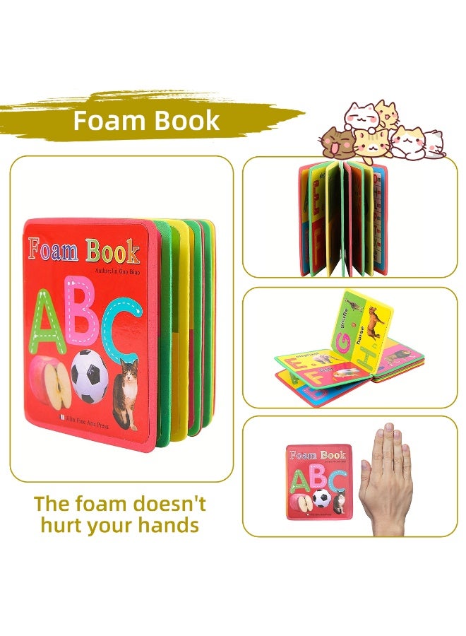 3-piece set of children's early education cognitive enlightenment book word card book letters and numbers learning book rounded corners design drop-proof does not hurt the hands of the book back strip color random EVA book holiday gift opening season, back to school - Image 3