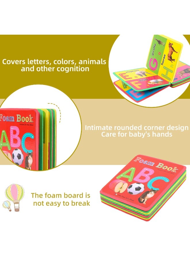 3-piece set of children's early education cognitive enlightenment book word card book letters and numbers learning book rounded corners design drop-proof does not hurt the hands of the book back strip color random EVA book holiday gift opening season, back to school - Image 5