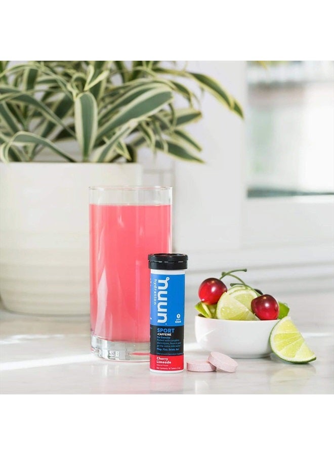 Nuun Sport + Caffeine Electrolyte Tablets for Proactive Hydration, Cherry Limeade, 8 Pack (80 Servings) - Image 4