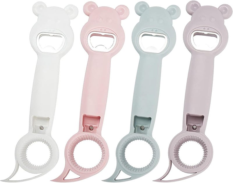 comfrt 2/3/4PCS Jar Opener, 4 in 1 Multifunctional Can Bottle Openers, Kitchen Tool for Jelly Jars, Wine, Beer and other, Bottle to Protect the Nail Use Kitchen Accessories - Image 1