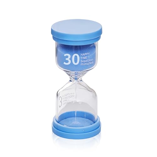 CoolShef 30 Minute Sand Timer Hourglass – Shatterproof Sand Clock for Home, Office, Yoga, Study, and Kids’ Room – Sandglass Gift for Adults and Kids - Image 1