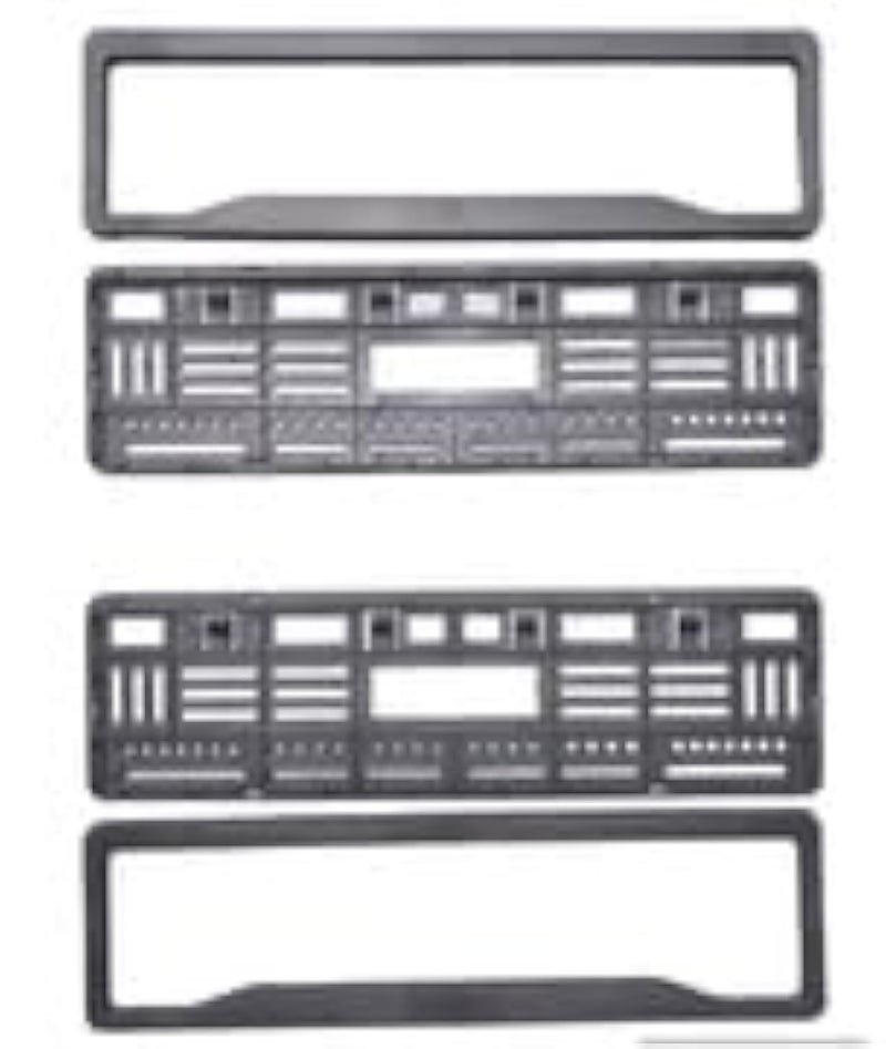 CABIX Car IND Number Plate Frame Cover Black HSRP Standard Size (Front and Back) Full Open for Mahindra Thar/Scorpio/XUV 700/XUV 300/XUV 400/Bolero//XUV 500/XUV 3XO - Image 1