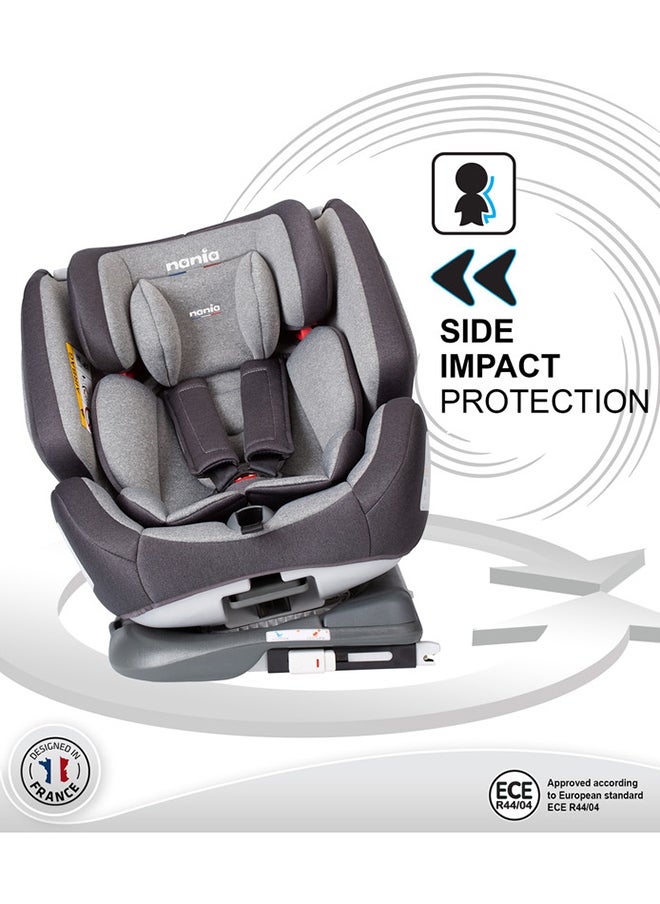 Nania - One360 Degree Rotation Convertible Car Seat, Group 0+/1/2/3, 0 To 12 Yrs, Grey - Image 1