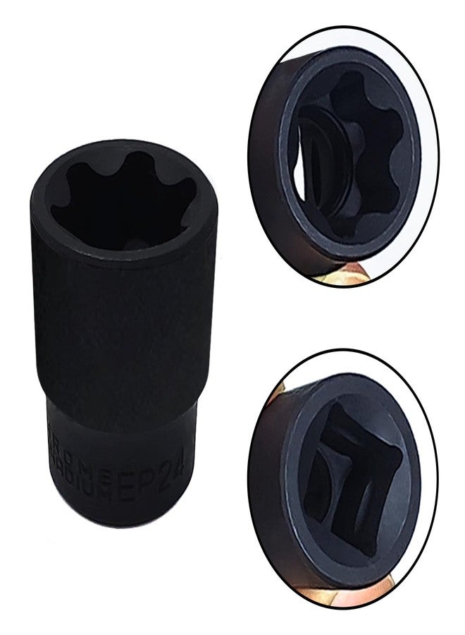JEUCLEL مقبس JEUCLEL EP EP24، مقبس خارجي أنثى E-Torx Plus بقطر 1/2 بوصة، أداة سحب عالية لمنع التشوه - Image 3